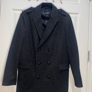 Express Men charcoal pea coat